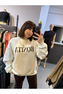 QUZU BONİTA BASKILI SWEATSHİRT