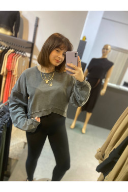 QUZU CROP SWEATSHİRT