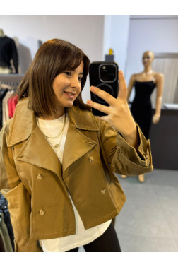 KISA KEMERLİ TRENÇ 