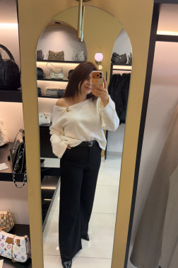 Quzu Kemerli Kumaş Pantolon
