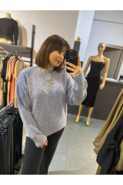 DİLVİN BİSİKLET YAKA YUMUŞAK DOKULU KAZAK