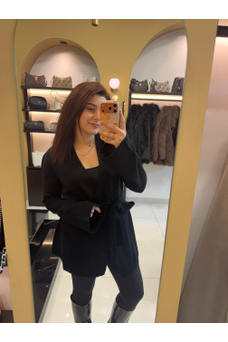 Dilvin Kruvaze Yün Karışımlı Hırka
