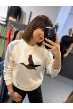 BYMN CLUB DERİ LOGO DETAYLI SWEATSHIRT