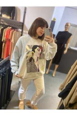 QUZU BASKILI SWEATSHİRT